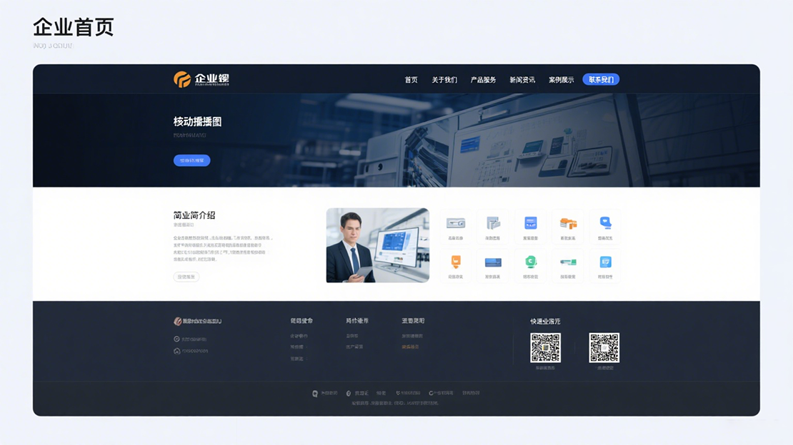 企業(yè)網(wǎng)站首頁(yè)概念圖