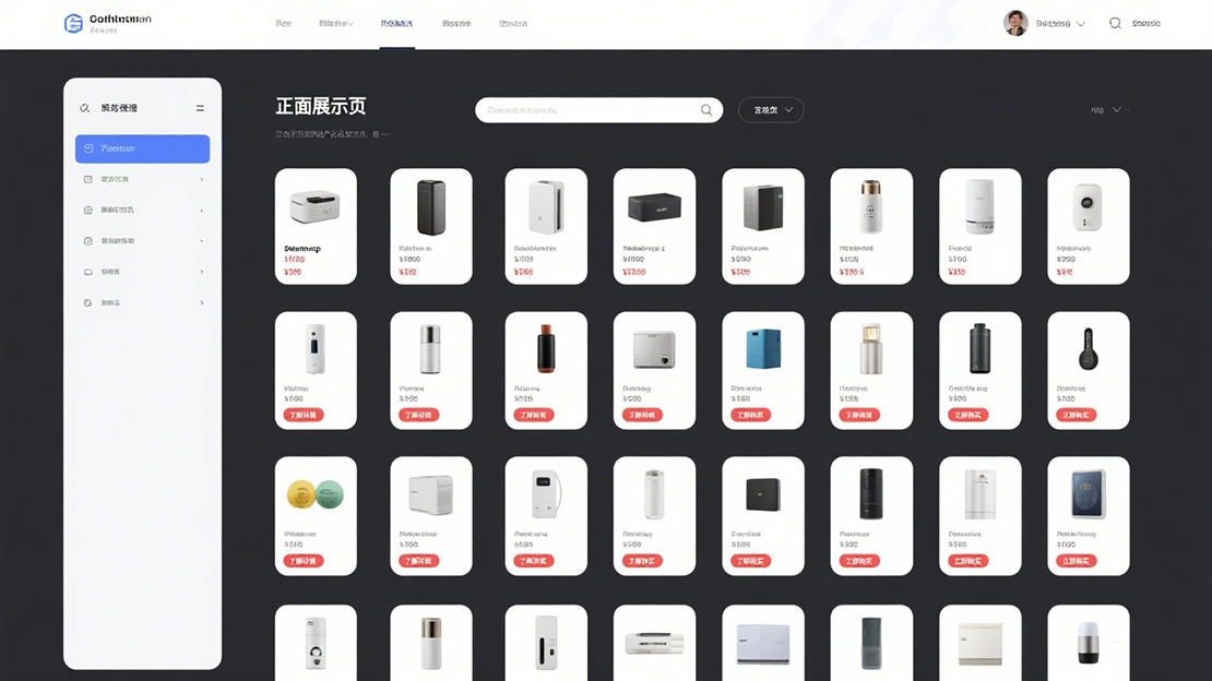 產品服務展示頁效果圖