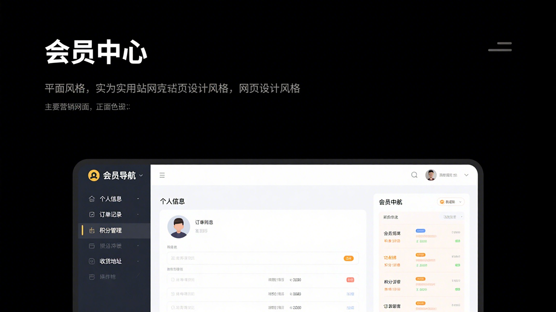 營銷網站會員中心界面圖